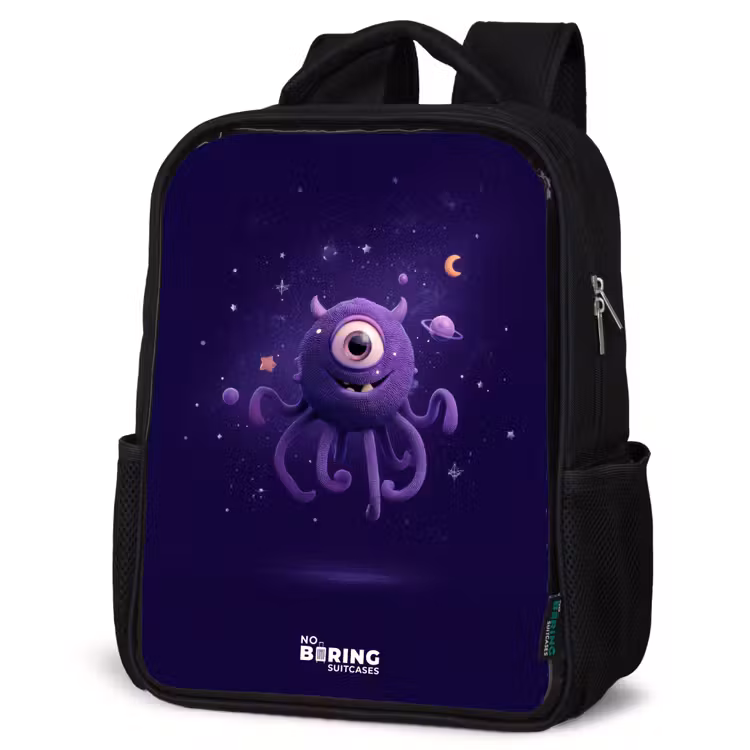 Kosmisch tentakelmonster Rugzak - Zwart middel -schuin