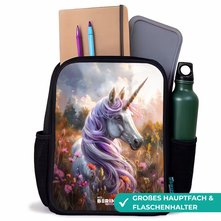 Lavendel lentehoorn Rugzak - Zwart middel -inhoud_DE