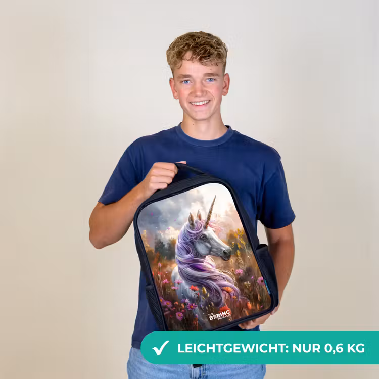 Lavendel lentehoorn Rugzak - Zwart middel -sfeer7_DE