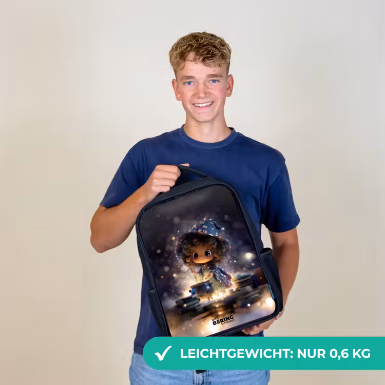Magische Nacht vol Toverkunst Rugzak - Zwart middel -sfeer7_DE