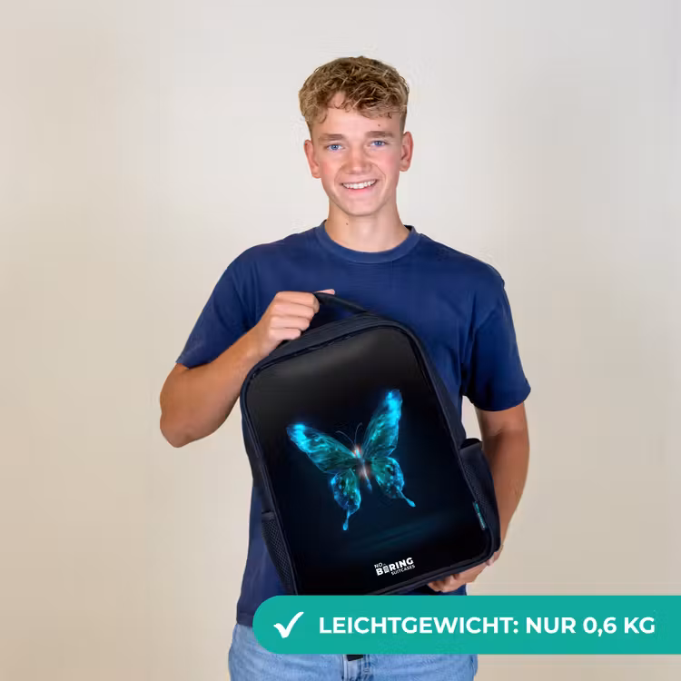 Magische digitale vlinder Rugzak - Zwart middel -sfeer7_DE