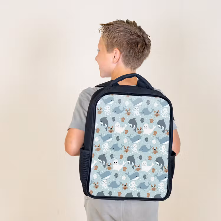 Oceaan - Walvis - Zeehond - Krab Rugzak - Zwart middel 861 -sfeer2