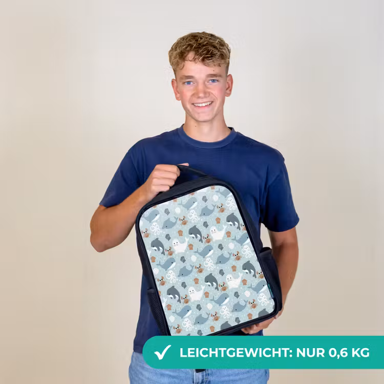 Oceaan - Walvis - Zeehond - Krab Rugzak - Zwart middel 861 -sfeer7_DE