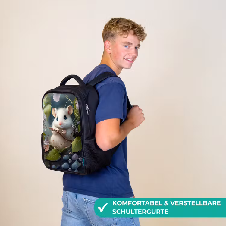 Muffin Muisje Rugzak - Zwart middel -sfeer9_DE