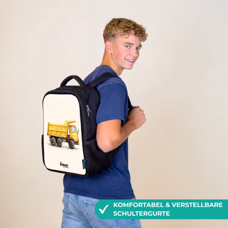 Kiepwagen - Getekend - Geel Rugzak - Zwart middel -sfeer9_DE