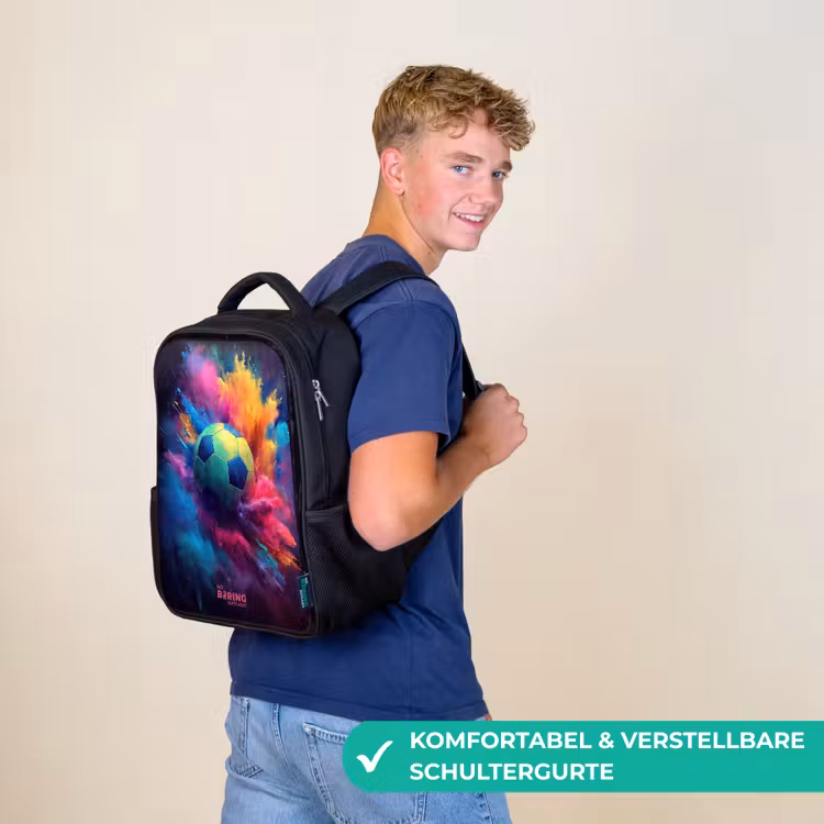 Neon - Bal - Kleurrijk Rugzak - Zwart middel -sfeer9_DE