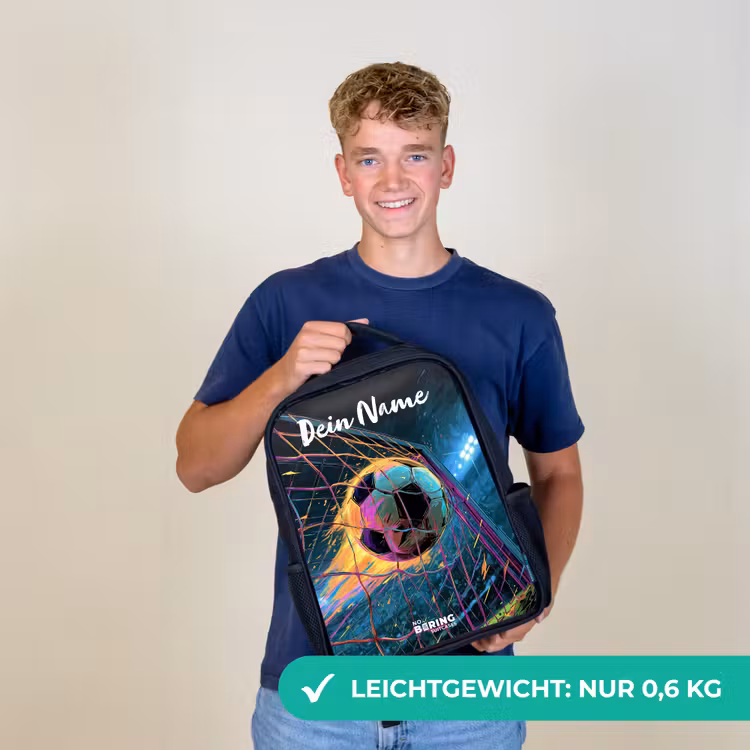 Neon - Net - Voetbal - Kleurrijk Rugzak - Zwart middel -sfeer7_DE