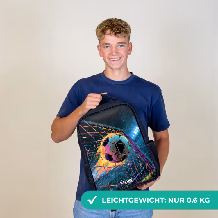 Neon - Net - Voetbal - Kleurrijk Rugzak - Zwart middel -sfeer7_DE