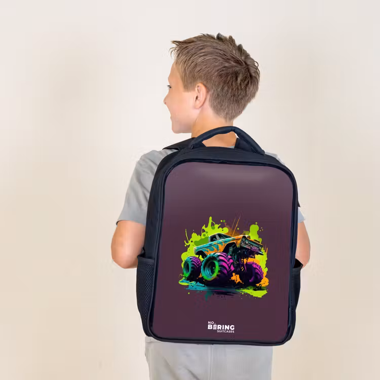 Neon Wheels Rugzak - Zwart middel -sfeer2