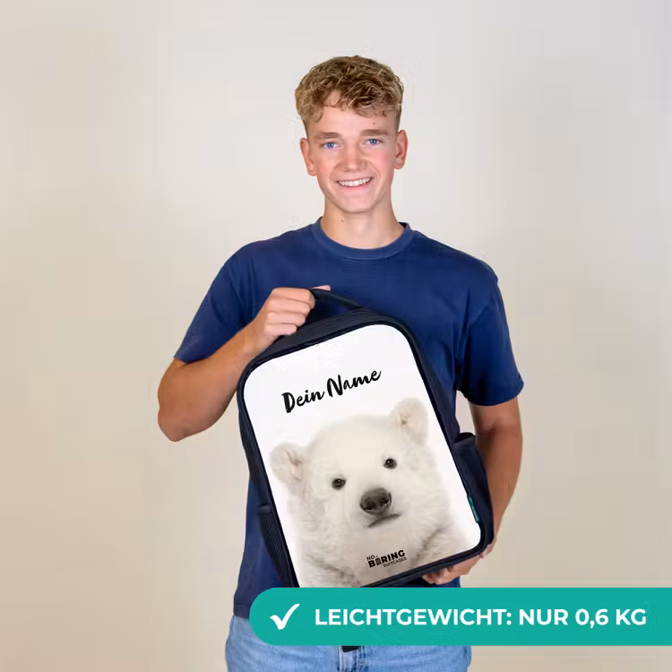 Schattige Ijsbeer Rugzak - Zwart middel -sfeer7_DE