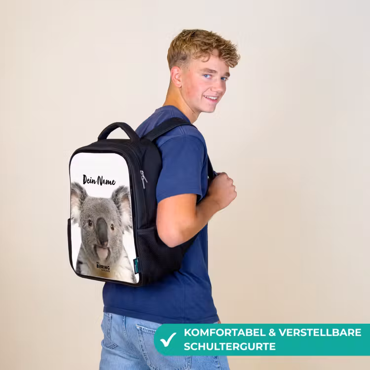Schattige Koala Beer Rugzak - Zwart middel -sfeer9_DE