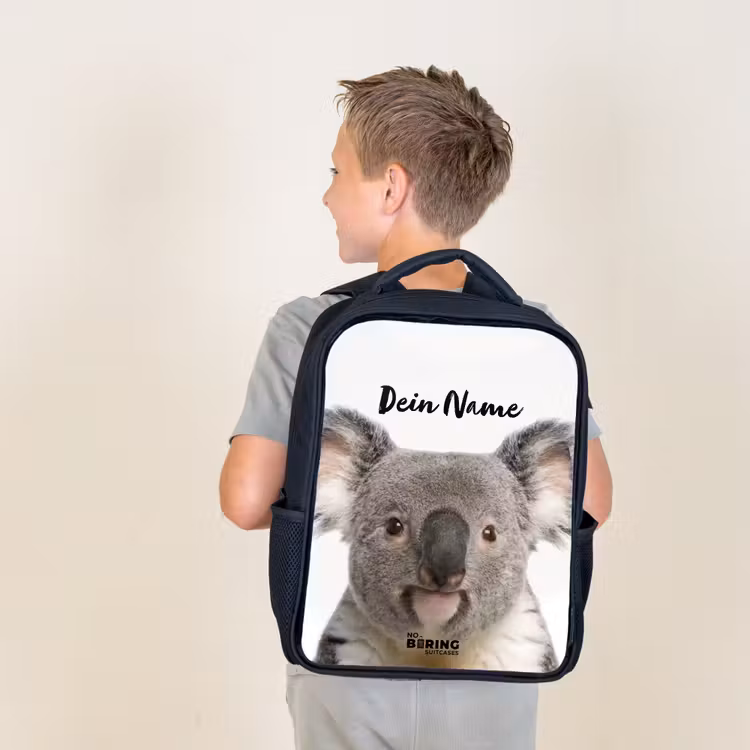 Schattige Koala Beer Rugzak - Zwart middel -sfeer2