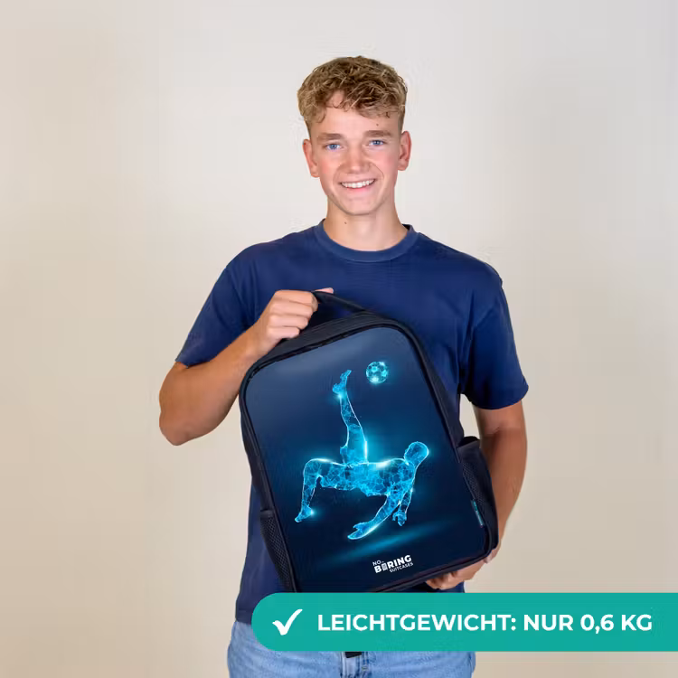 Omhaal in blauw neonvoetbal Rugzak - Zwart middel -sfeer7_DE
