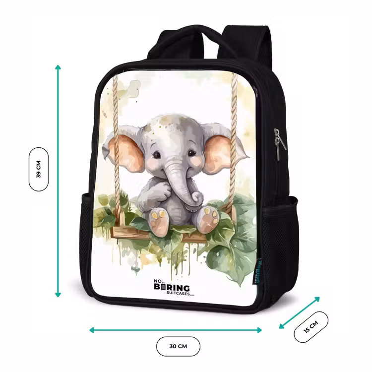 Onno olifant Rugzak - Zwart middel -productfoto_formaten