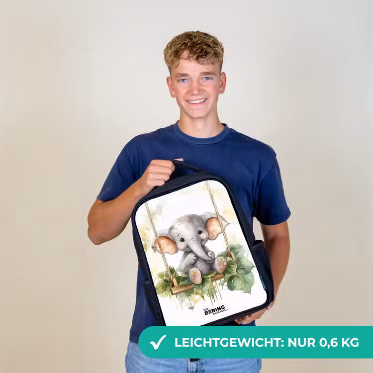 Onno olifant Rugzak - Zwart middel -sfeer7_DE