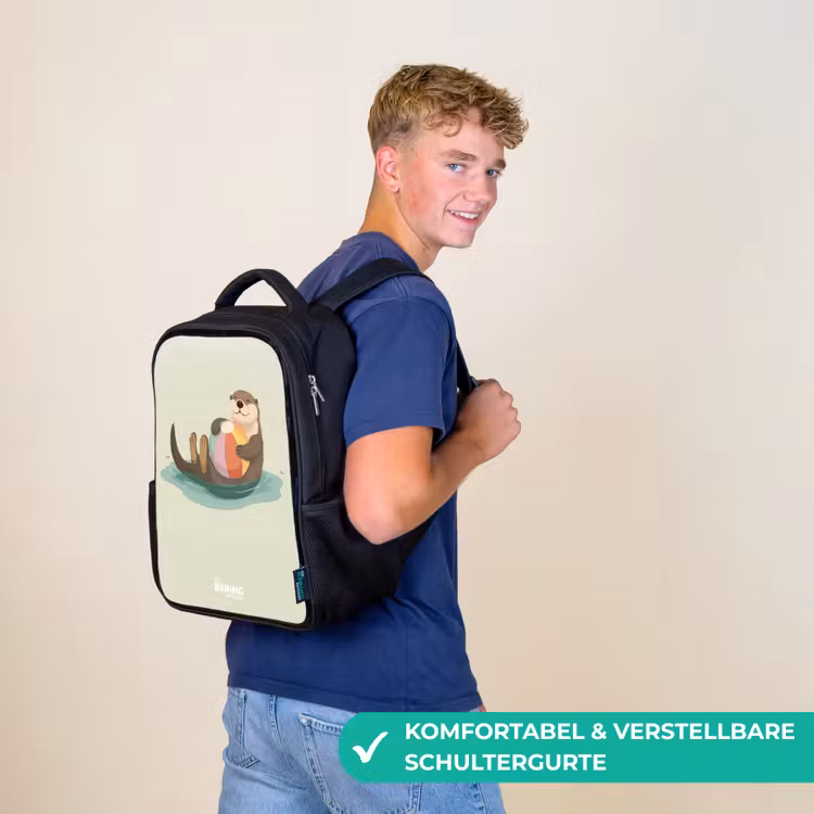 Otter - Strandbal - Water Rugzak - Zwart middel -sfeer9_DE