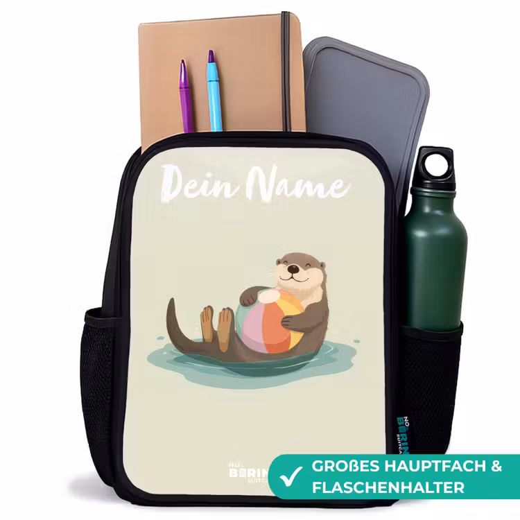 Otter - Strandbal - Water Rugzak - Zwart middel -inhoud_DE