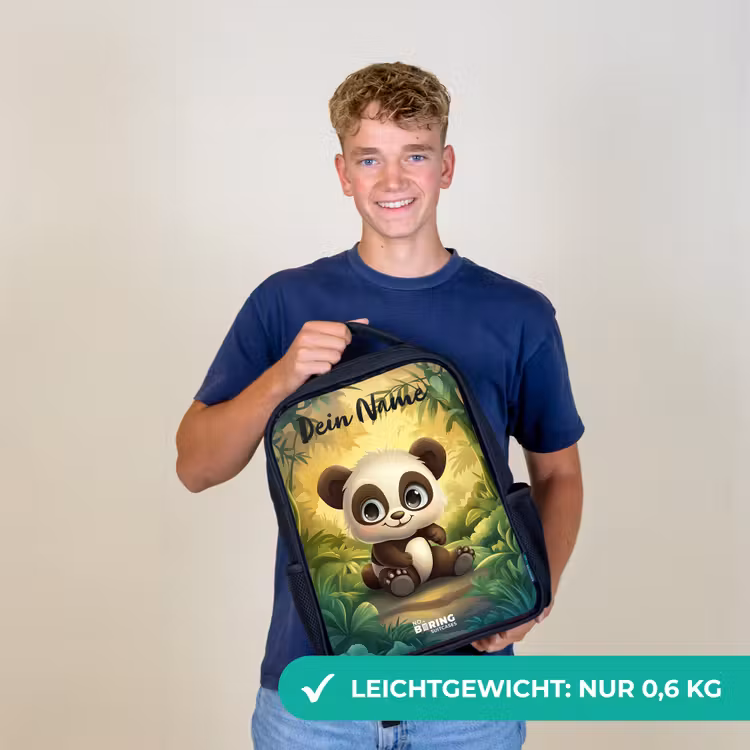 Panda - Bamboebos - Groen Rugzak - Zwart middel -sfeer7_DE