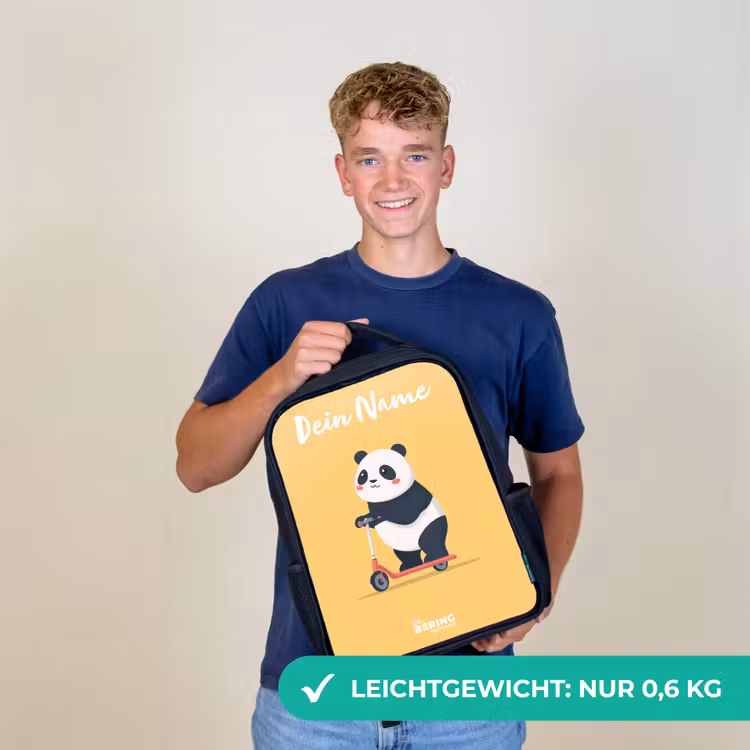 Panda - Step - Geel Rugzak - Zwart middel -sfeer7_DE