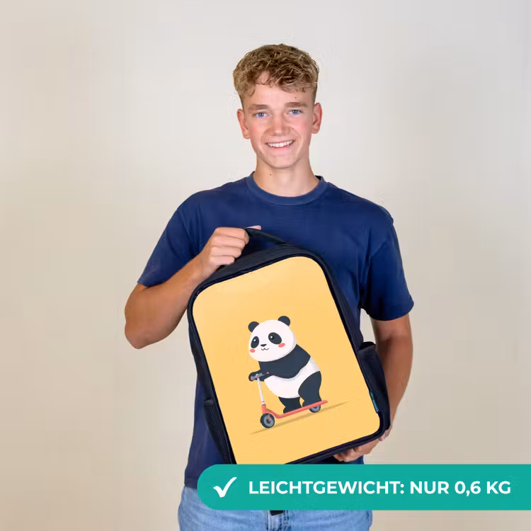 Panda - Step - Geel Rugzak - Zwart middel -sfeer7_DE