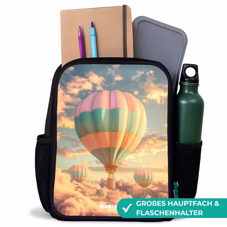 Pastel skyliner Rugzak - Zwart middel -inhoud_DE