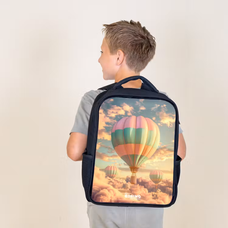 Pastel skyliner Rugzak - Zwart middel -sfeer2