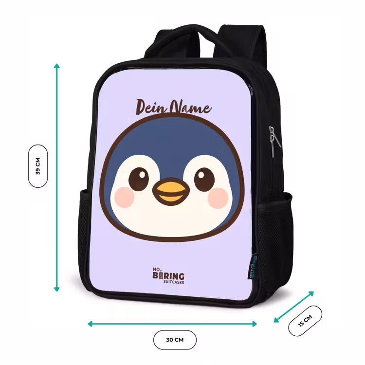 Pinguïn Rugzak - Zwart middel -productfoto_formaten