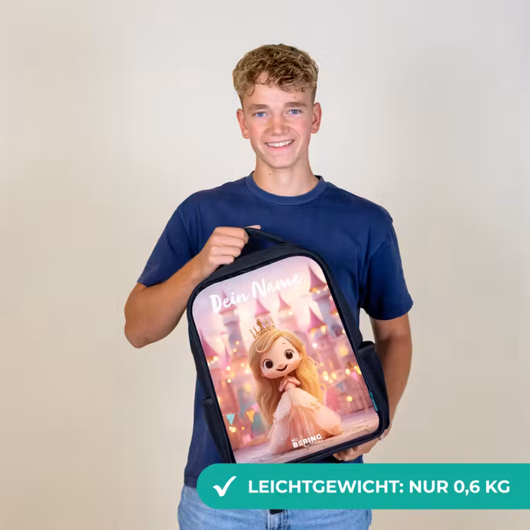 Prinses - Roze - Kasteel Rugzak - Zwart middel -sfeer7_DE