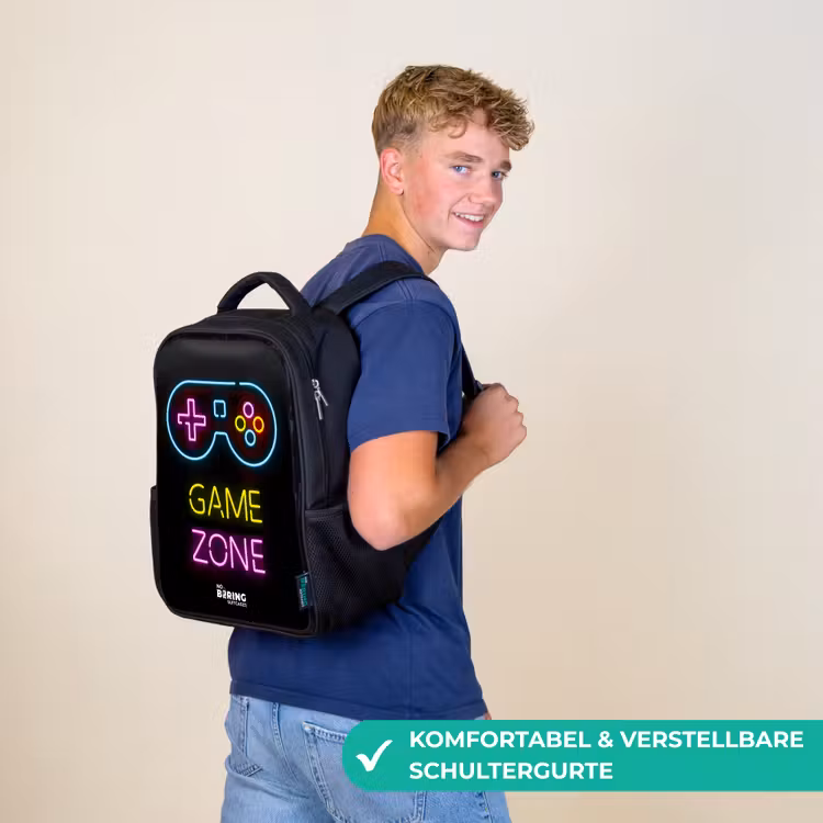 Qoute met neonkleuren Rugzak - Zwart middel -sfeer9_DE