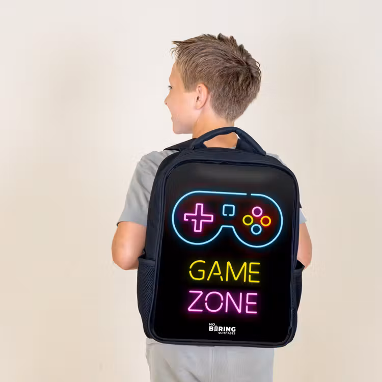 Qoute met neonkleuren Rugzak - Zwart middel -sfeer2