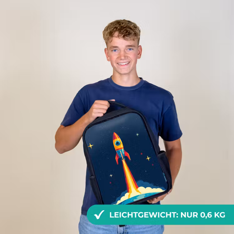 Raket - Rookwolken - Ruimte Rugzak - Zwart middel -sfeer7_DE