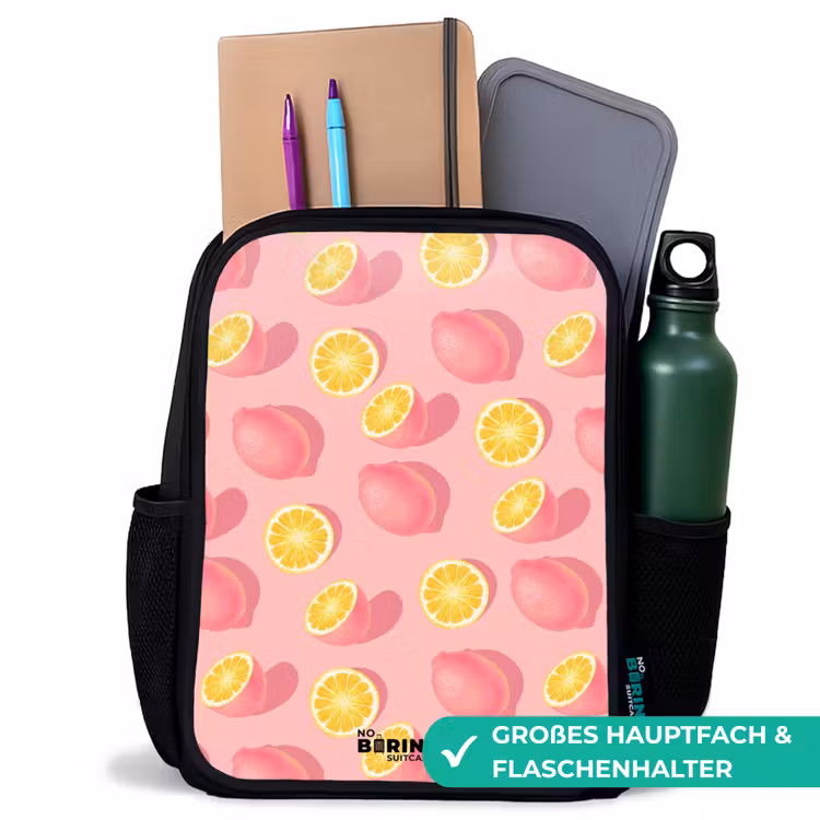 Pink limoncello Rugzak - Zwart middel -inhoud_DE