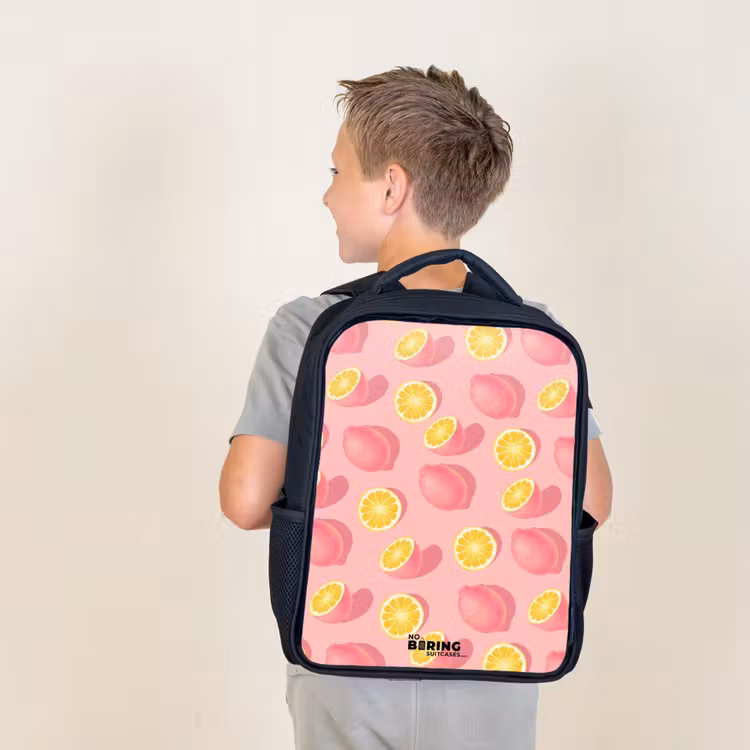 Pink limoncello Rugzak - Zwart middel -sfeer2
