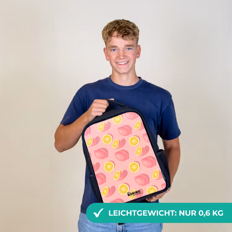 Pink limoncello Rugzak - Zwart middel -sfeer7_DE
