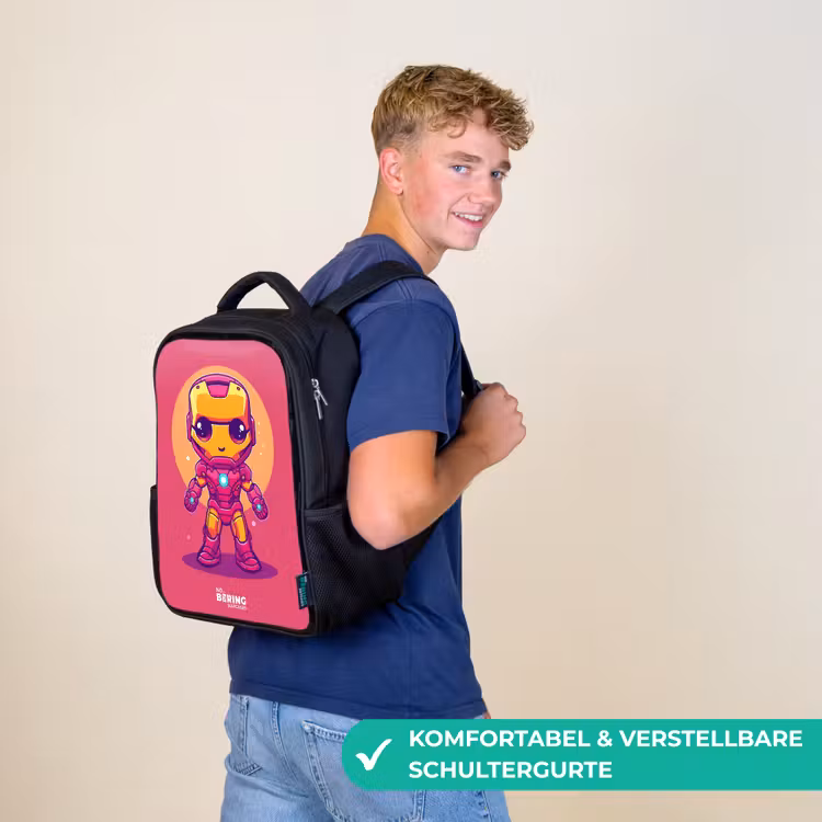 Roze ranger Rugzak - Zwart middel -sfeer9_DE