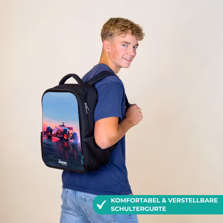 Rode racer Rugzak - Zwart middel -sfeer9_DE