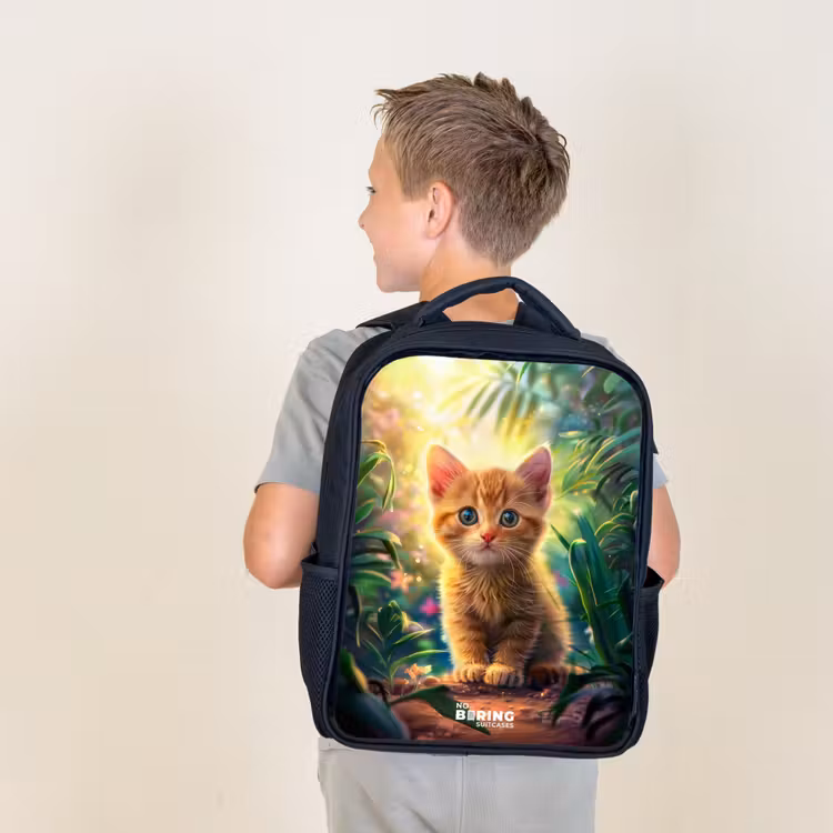 Kees kitten Rugzak - Zwart middel -sfeer2