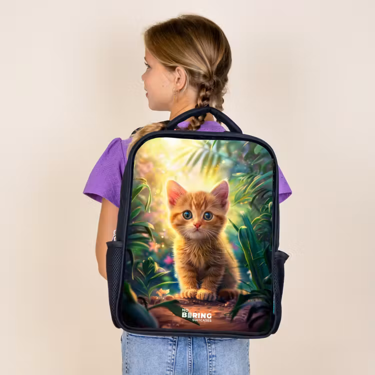 Kees kitten Rugzak - Zwart middel -sfeer5