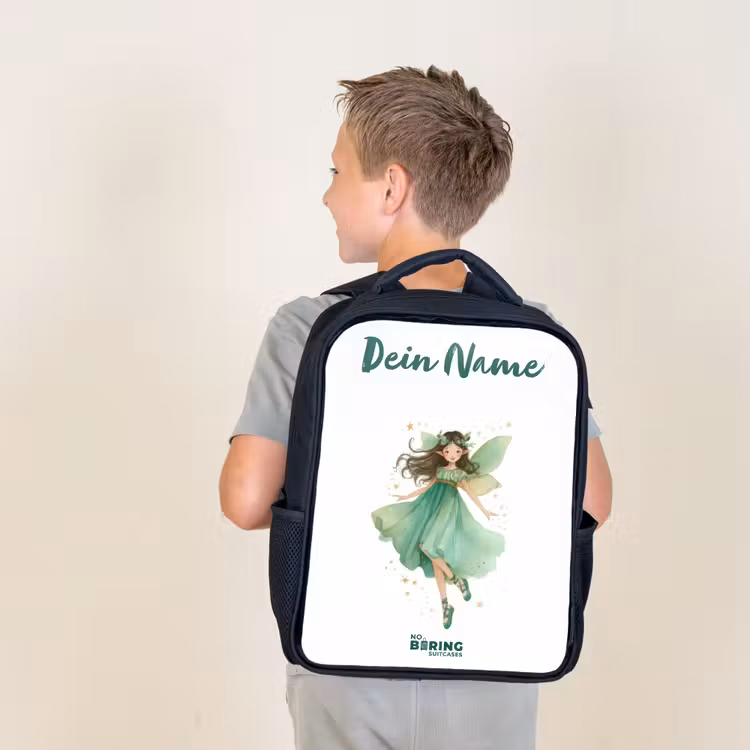 Zwevende groene elf Rugzak - Zwart middel -sfeer2