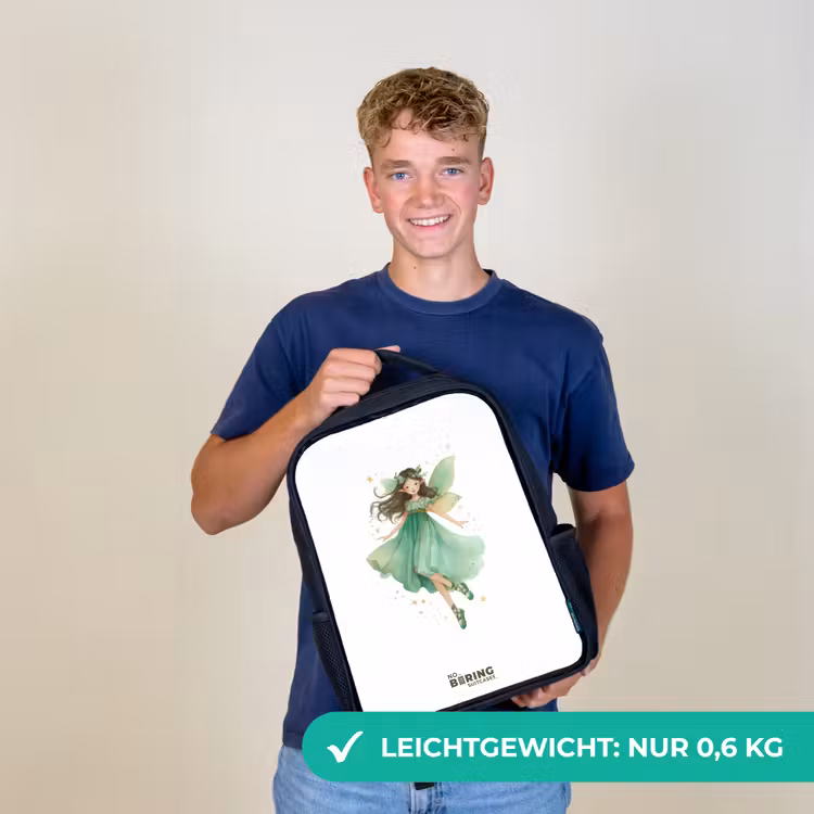 Zwevende groene elf Rugzak - Zwart middel -sfeer7_DE