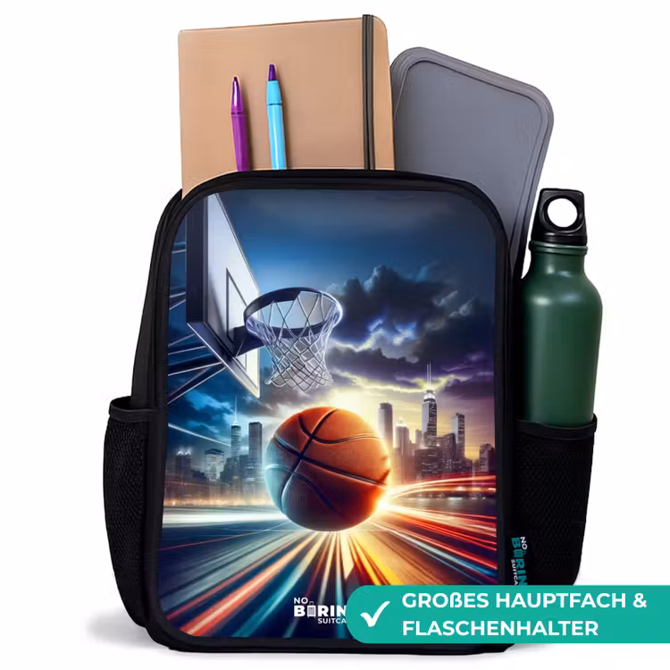 Slam dunk Rugzak - Zwart middel -inhoud_DE