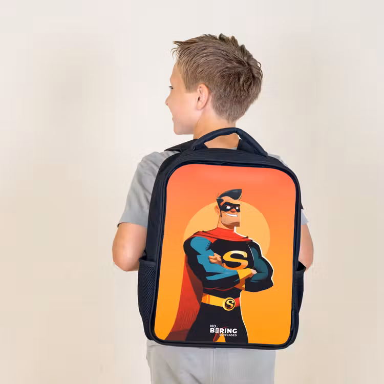 Sunny superhero Rugzak - Zwart middel -sfeer2