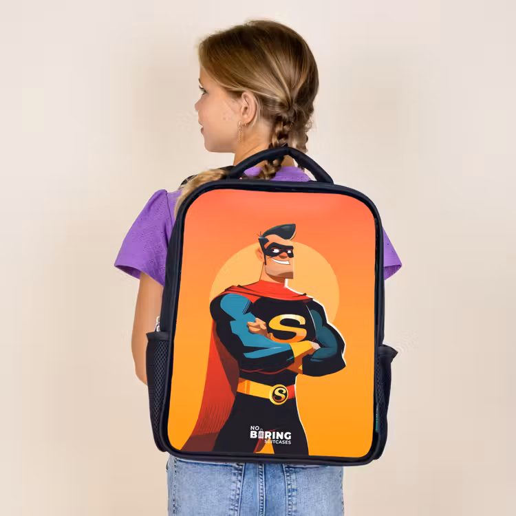 Sunny superhero Rugzak - Zwart middel -sfeer5