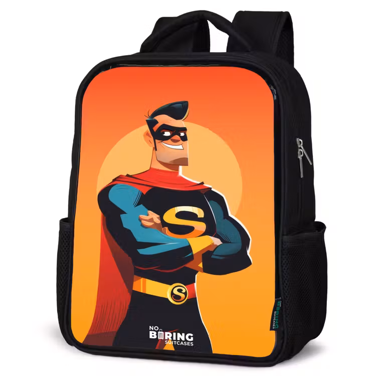 Sunny superhero Rugzak - Zwart middel -schuin