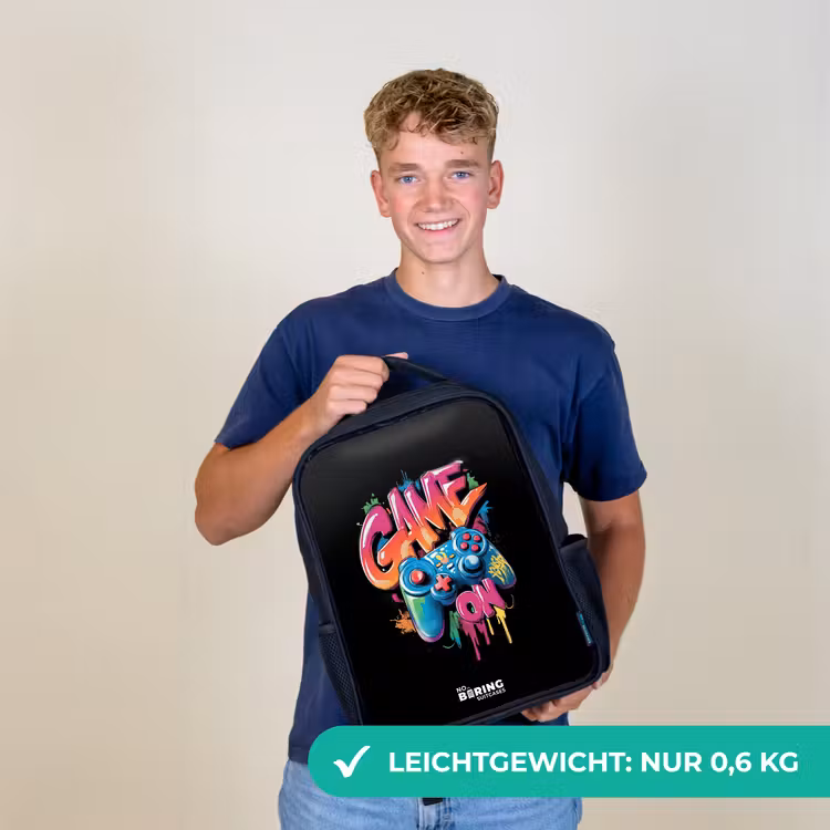 Game - Controller - Graffiti - Neon Rugzak - Zwart middel -sfeer7_DE