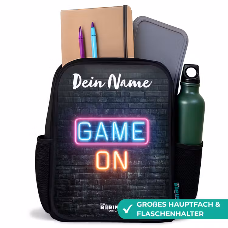Game - Neon - Muur Rugzak - Zwart middel -inhoud_DE