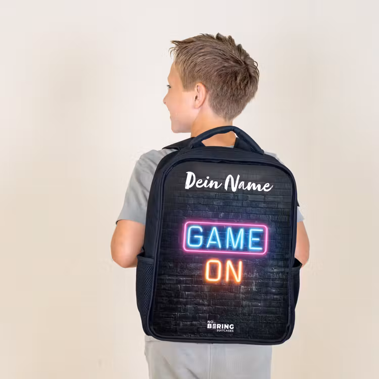 Game - Neon - Muur Rugzak - Zwart middel -sfeer2