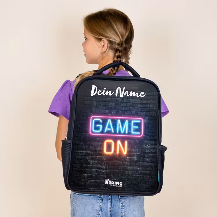 Game - Neon - Muur Rugzak - Zwart middel -sfeer5