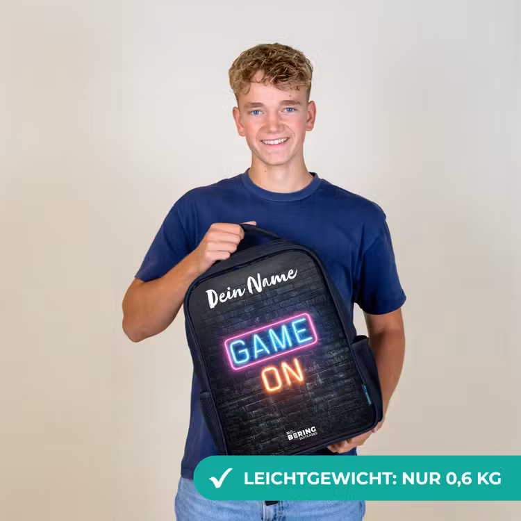 Game - Neon - Muur Rugzak - Zwart middel -sfeer7_DE