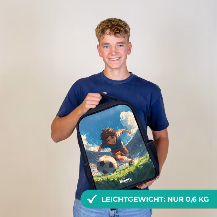 Stadion - Voetbal - Jongen Rugzak - Zwart middel -sfeer7_DE